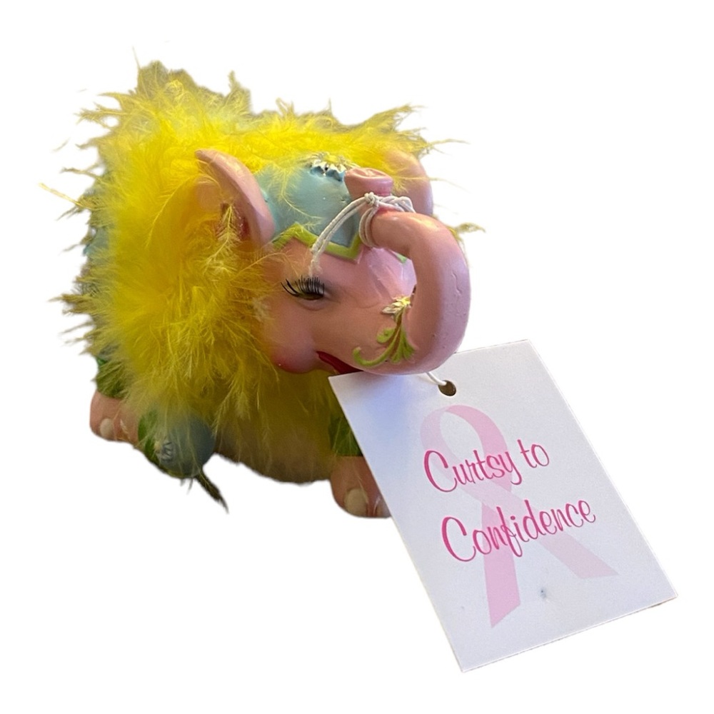 Hamilton Collection Margaret Le Van Pink Elephant Figurine Curtsy To Confidence